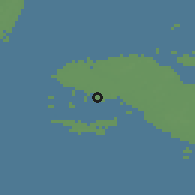 Shaded relief of the 48 km around Nakskov, drawn from the GMTED2010 grid
