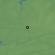 Shaded relief of the 47 km around Nørager, drawn from the GMTED2010 grid