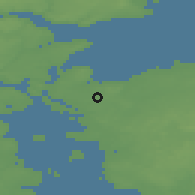 Shaded relief of the 47 km around Nørre Aaby, drawn from the GMTED2010 grid