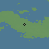 Shaded relief of the 48 km around Nørreballe, drawn from the GMTED2010 grid
