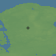Shaded relief of the 47 km around Nørre Herlev, drawn from the GMTED2010 grid
