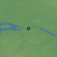 Shaded relief of the 47 km around Nørresundby, drawn from the GMTED2010 grid