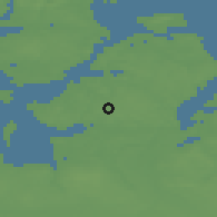 Shaded relief of the 47 km around Balling, drawn from the GMTED2010 grid