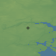 Shaded relief of the 47 km around Ny Højen, drawn from the GMTED2010 grid