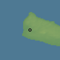 Shaded relief of the 47 km around Nyker, drawn from the GMTED2010 grid