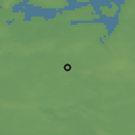 Shaded relief of the 47 km around Nyrup, drawn from the GMTED2010 grid