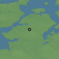 Shaded relief of the 47 km around Oddense, drawn from the GMTED2010 grid