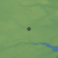 Shaded relief of the 47 km around Ølholm, drawn from the GMTED2010 grid