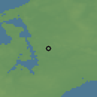 Shaded relief of the 47 km around Ølstykke St., drawn from the GMTED2010 grid