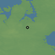 Shaded relief of the 47 km around Øm, drawn from the GMTED2010 grid