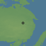Shaded relief of the 47 km around Ørbæk, drawn from the GMTED2010 grid