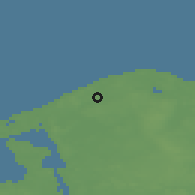Shaded relief of the 47 km around Ørby, drawn from the GMTED2010 grid