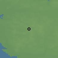 Shaded relief of the 47 km around Ørnhøj, drawn from the GMTED2010 grid