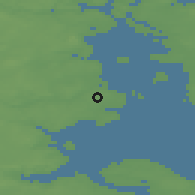 Shaded relief of the 47 km around Øsby, drawn from the GMTED2010 grid
