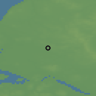 Shaded relief of the 47 km around Øster Brønderslev, drawn from the GMTED2010 grid