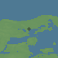 Shaded relief of the 47 km around Østerild, drawn from the GMTED2010 grid