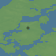 Shaded relief of the 47 km around Øster Jølby, drawn from the GMTED2010 grid