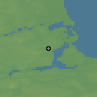 Shaded relief of the 47 km around Øster Tørslev, drawn from the GMTED2010 grid
