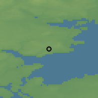Shaded relief of the 47 km around Barrit, drawn from the GMTED2010 grid