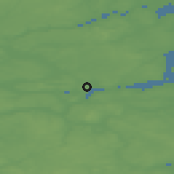 Shaded relief of the 47 km around Over Hornbæk, drawn from the GMTED2010 grid