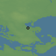 Shaded relief of the 47 km around Præstø, drawn from the GMTED2010 grid