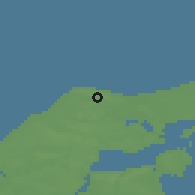 Shaded relief of the 47 km around Ræhr, drawn from the GMTED2010 grid