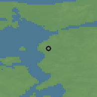 Shaded relief of the 47 km around Ranum, drawn from the GMTED2010 grid