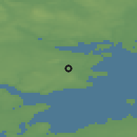 Shaded relief of the 47 km around Rårup, drawn from the GMTED2010 grid