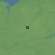 Shaded relief of the 47 km around Ravnkilde, drawn from the GMTED2010 grid