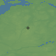 Shaded relief of the 47 km around Rebild, drawn from the GMTED2010 grid