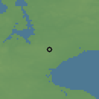 Shaded relief of the 47 km around Reerslev, drawn from the GMTED2010 grid