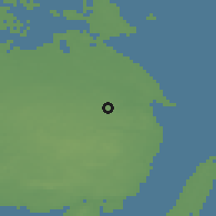 Shaded relief of the 47 km around Refsvindinge, drawn from the GMTED2010 grid