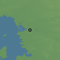 Shaded relief of the 47 km around Ribe, drawn from the GMTED2010 grid