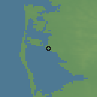 Shaded relief of the 47 km around Ringkøbing, drawn from the GMTED2010 grid