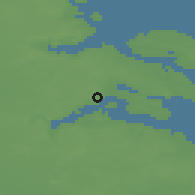 Shaded relief of the 48 km around Rinkenæs, drawn from the GMTED2010 grid