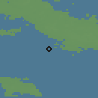 Shaded relief of the 48 km around Rødbyhavn, drawn from the GMTED2010 grid