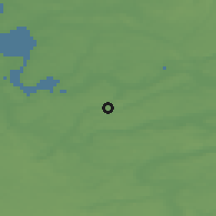 Shaded relief of the 47 km around Rødding, drawn from the GMTED2010 grid