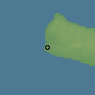 Shaded relief of the 47 km around Rønne, drawn from the GMTED2010 grid