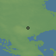 Shaded relief of the 47 km around Rønnede, drawn from the GMTED2010 grid