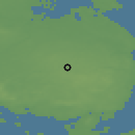 Shaded relief of the 47 km around Ryslinge, drawn from the GMTED2010 grid