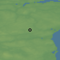 Shaded relief of the 47 km around Sabro, drawn from the GMTED2010 grid