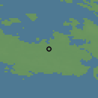Shaded relief of the 48 km around Sakskøbing, drawn from the GMTED2010 grid