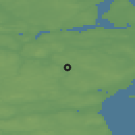 Shaded relief of the 47 km around Selling, drawn from the GMTED2010 grid