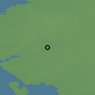 Shaded relief of the 47 km around Sig, drawn from the GMTED2010 grid