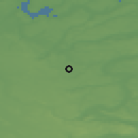 Shaded relief of the 47 km around Sjørslev, drawn from the GMTED2010 grid