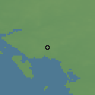 Shaded relief of the 47 km around Skads, drawn from the GMTED2010 grid