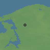 Shaded relief of the 47 km around Skævinge, drawn from the GMTED2010 grid
