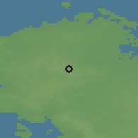 Shaded relief of the 47 km around Skallebølle, drawn from the GMTED2010 grid