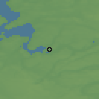 Shaded relief of the 47 km around Skals, drawn from the GMTED2010 grid