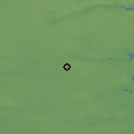 Shaded relief of the 47 km around Skanderup, drawn from the GMTED2010 grid
